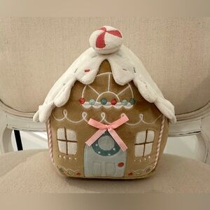 NWT Gingerbread House Christmas Stuffed Plush Toy by Mon Ami